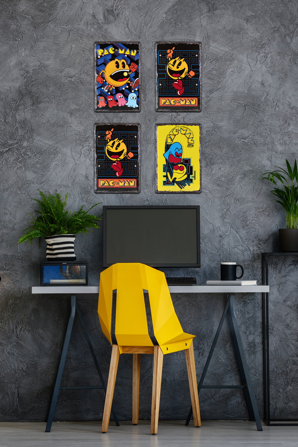 Set of 4 PAC-MAN™ Tin Signs