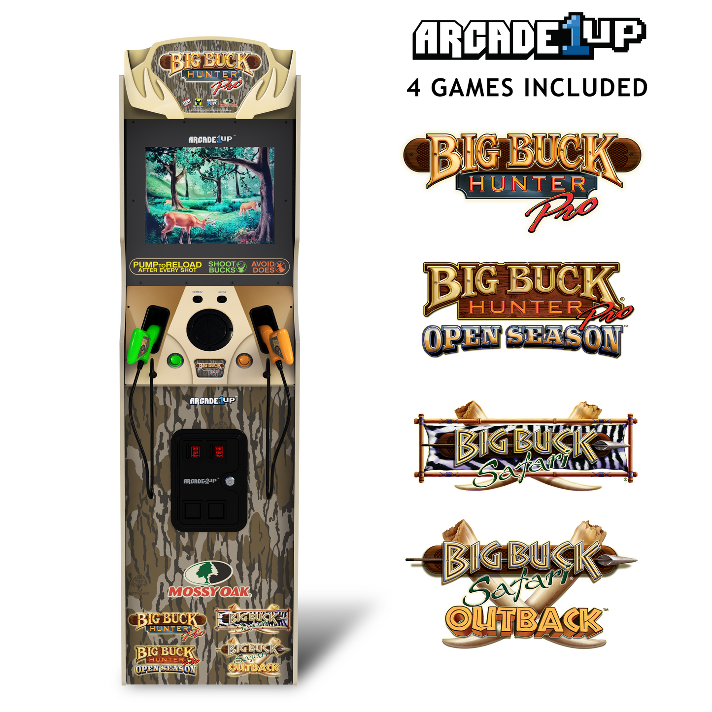 Big Buck Hunter Mossy Oak Deluxe Arcade Machine