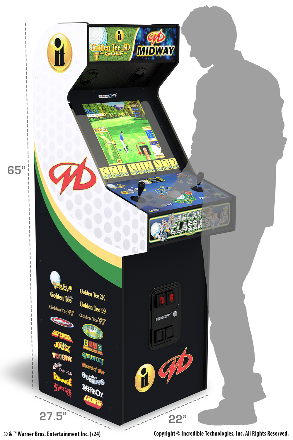 Golden Tee 3D x Midway XL Deluxe Arcade Machine