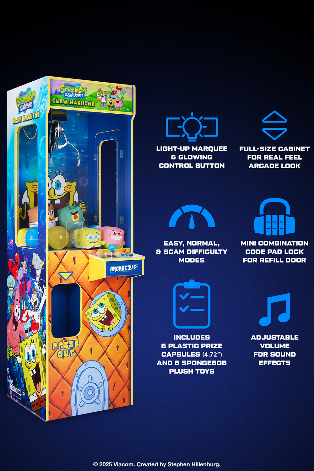 Arcade1Up SpongeBob SquarePants Claw Machine