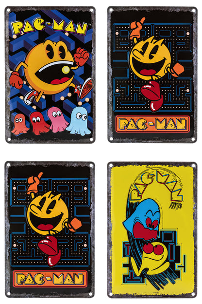 Set of 4 PAC-MAN™ Tin Signs